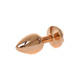 Анальная пробка с оранжевой розочкой Plug-Jewellery Red Gold PLUG ROSE- Peach