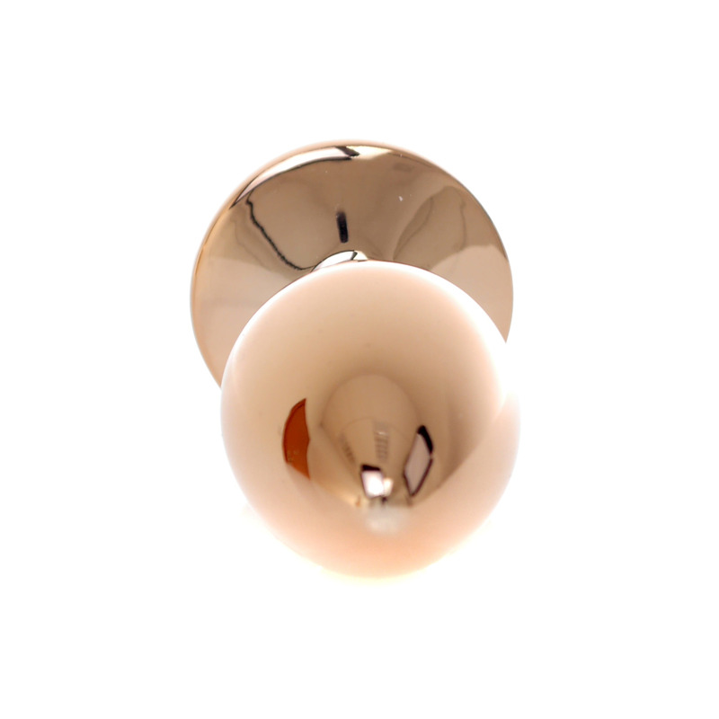 Анальная пробка с оранжевой розочкой Plug-Jewellery Red Gold PLUG ROSE- Peach