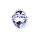 Анльная пробка Plug-Jewellery Silver Heart PLUG- Clear