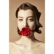 Кляп в форме Розы красный Rose Ball Gag UPKO