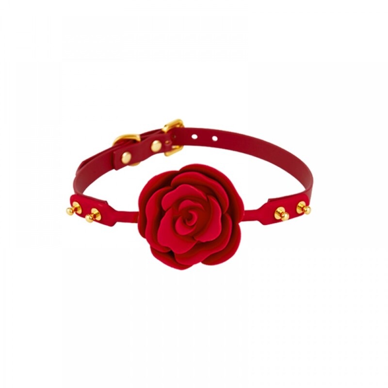 Кляп в форме Розы красный Rose Ball Gag UPKO