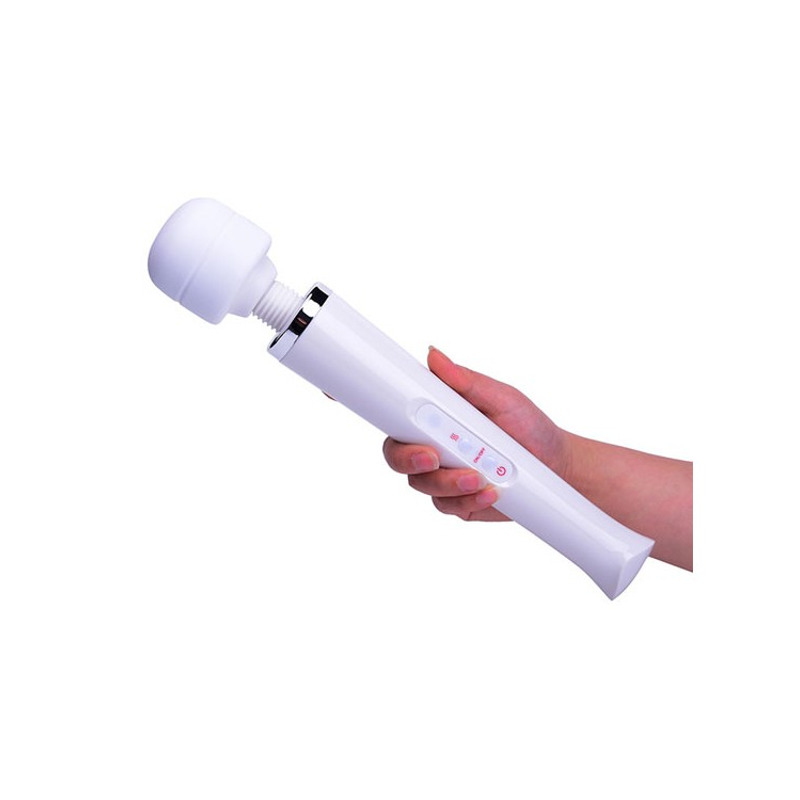 Вибромассажер с съемной головкой Magic Massager Wand, белый