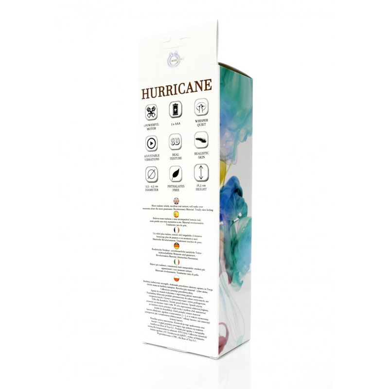 Вибратор реалистичный HURRICANE, киберкожа