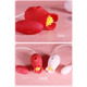 Вибратор вагинально клиторальный с вакуумной стимуляцией и вибро Flower Love egg, красный