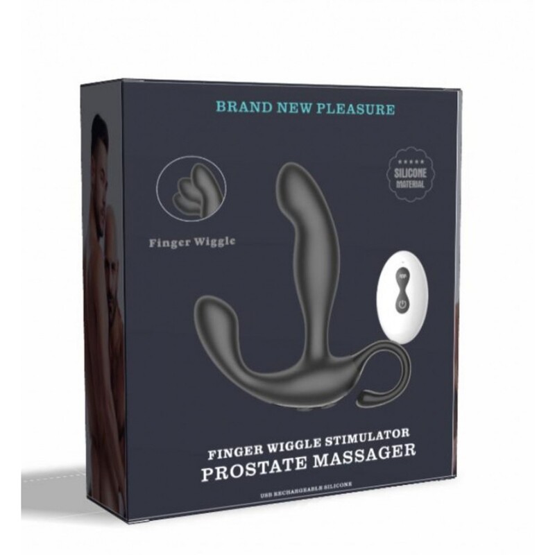 Массажер простаты с вибро Finger Wiggle Prostate Massager, черный