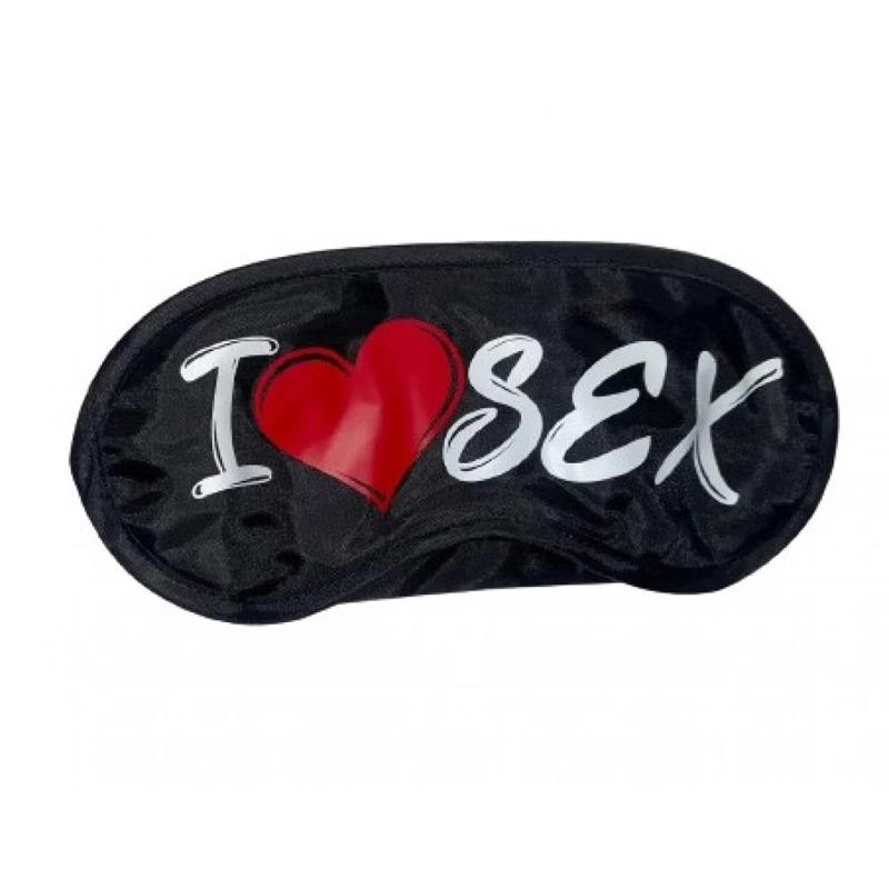 Маска на глаза с надписью " I LOVE SEX"