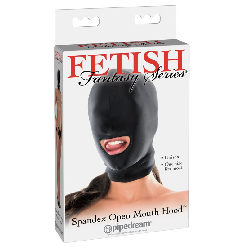 Маска эластичная Fetish Fantasy Series с отверстием для рта, черная, One Size