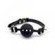 Кляп из силикона и итальянской кожи Breathable Small Ball Gag UPKO