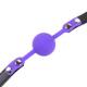 Кляп силиконовый Silicone ball gag metal accesso purple