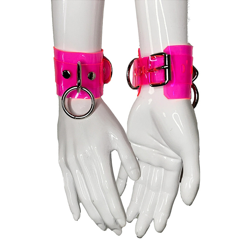 Наручники DS Fetish Handcuffs transparent, розовый