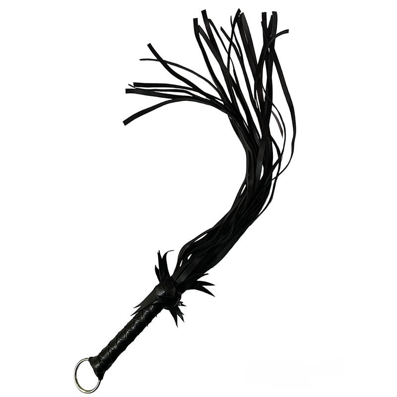 Флоггер с цветком DS Fetish Flogger L with flower, черный
