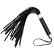 Флоггер с сердцем DS Fetish Flogger M black with heart metal