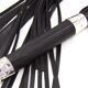 Флоггер с сердцем DS Fetish Flogger M black with heart metal