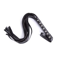 Флоггер с шипами черный DS Fetish Studded flogger black