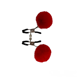 Зажимы на соски DS Fetish Nipple clamps metal poliester red