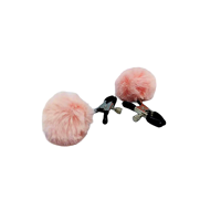 Зажимы на соски DS Fetish Nipple clamps metal poliester pink