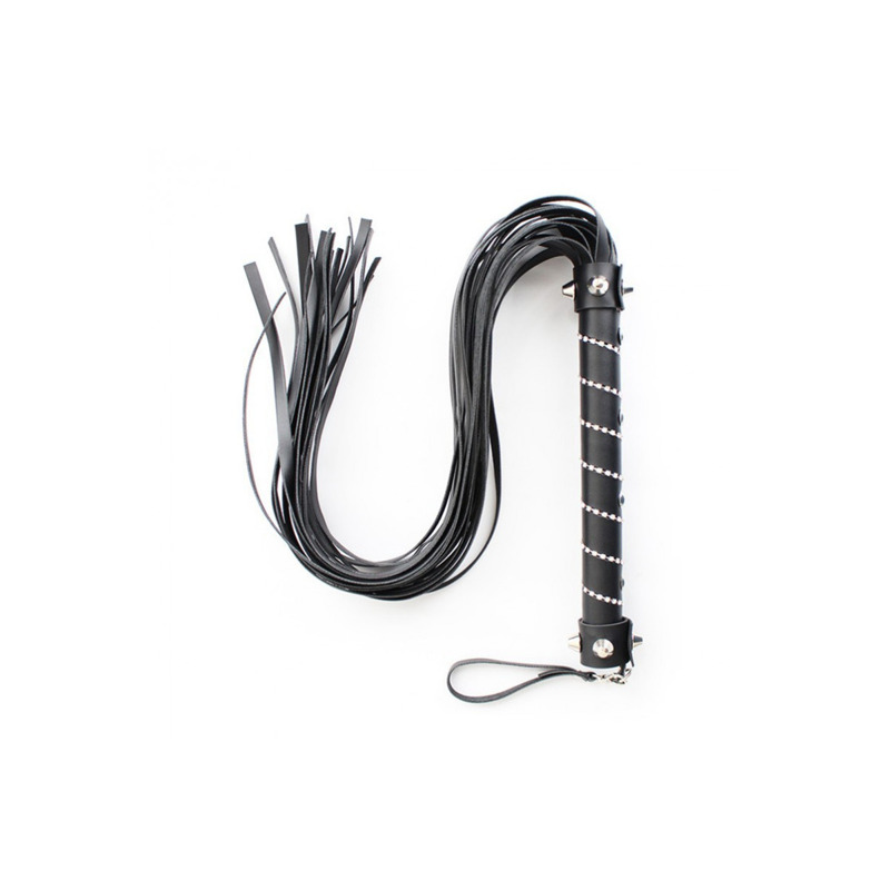 Флоггер DS Fetish Bling flogger with glass diampnd black