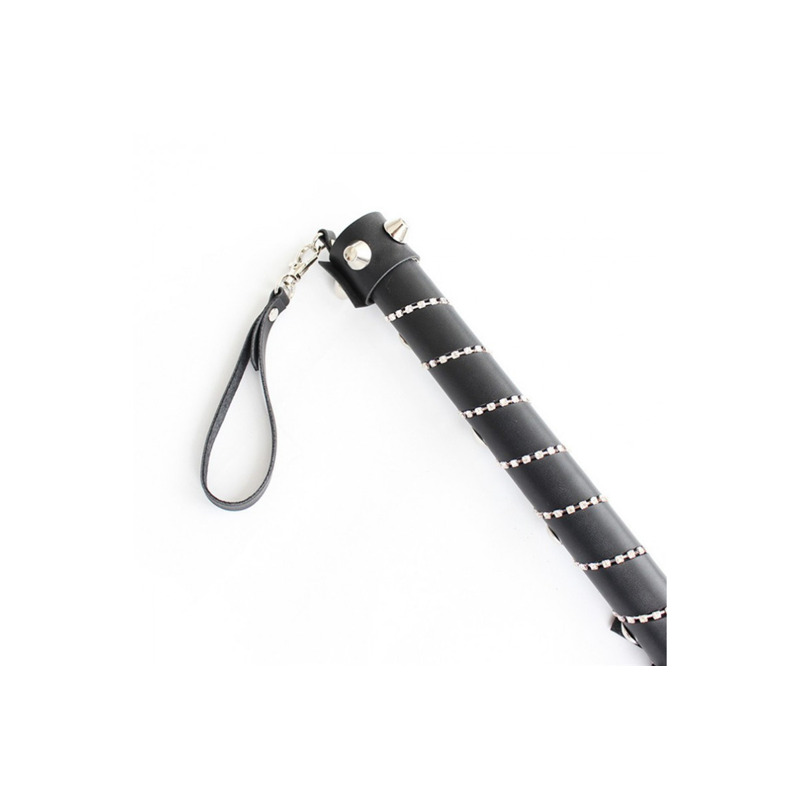Флоггер DS Fetish Bling flogger with glass diampnd black