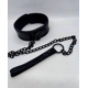 Ошейник с поводком DS Fetish Collar with leash black iron