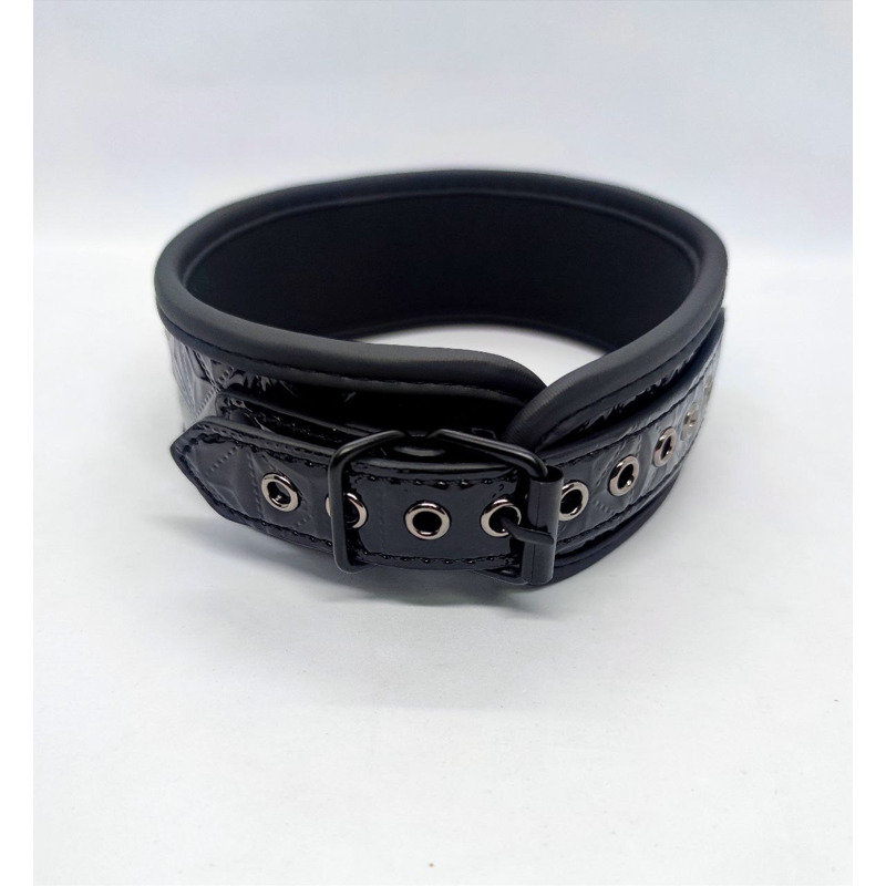 Ошейник с поводком DS Fetish Collar with leash black iron