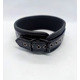 Ошейник с поводком DS Fetish Collar with leash black iron