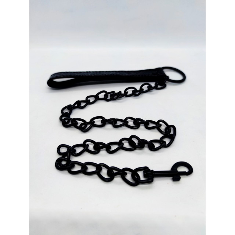 Ошейник с поводком DS Fetish Collar with leash black iron