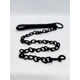 Ошейник с поводком DS Fetish Collar with leash black iron