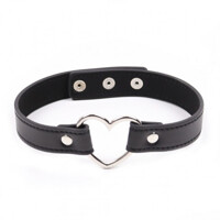 Ошейник DS Fetish Collar with heart black