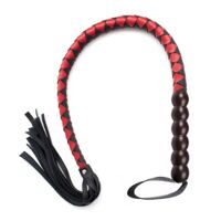 Флоггер DS Fetish Mahogany flogger black/red