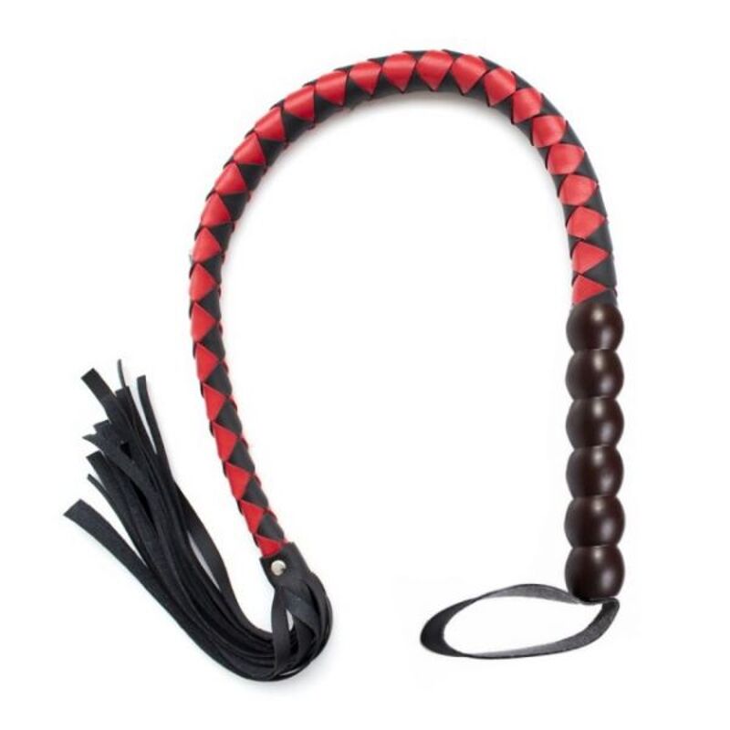 Флоггер DS Fetish Mahogany flogger black/red