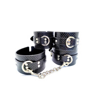 Система фиксации DS Fetish Ankle and hand cuff black