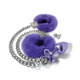 Набор Global Novelties NIXIE METAL BUTT PLUG & FURRY HANDCUFF SET, MEDIUM, PURPLE METALLIC