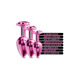 Набор анальных пробок Global Novelties NIXIE METAL BUTT PLUG TRAINER SET, PINK METALLIC