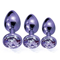 Набор анальных пробок Global Novelties NIXIE METAL BUTT PLUG TRAINER SET, PURPLE METALLIC Набор анальных пробок Global Novelties NIXIE METAL BUTT PLUG TRAINER SET, PURPLE METALLIC