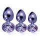 Набор анальных пробок Global Novelties NIXIE METAL BUTT PLUG TRAINER SET, PURPLE METALLIC