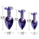Набор анальных пробок Global Novelties NIXIE METAL BUTT PLUG TRAINER SET, PURPLE METALLIC