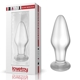 Стеклянная анальная пробка 4,3" Lovetoy Glass Romance Clear