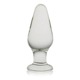 Стеклянная анальная пробка 4,3" Lovetoy Glass Romance Clear