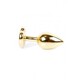 Анальная пробка с камнем Plug-Jewellery Gold Heart PLUG- Red размер S