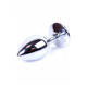 Анальная пробка с камнем Plug-Jewellery Silver PLUG- Pink размер S