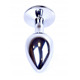 Анальная пробка с камнем Plug-Jewellery Silver PLUG- Pink размер S