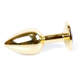 Анальная пробка с камнем Plug-Jewellery Gold PLUG- Dark Blue S