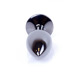 Анальная пробка с камнем Plug-Jewellery Dark Silver PLUG- Pink размер S