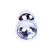 Анальная пробка с камнем Plug-Jewellery Silver PLUG- Clear размер S