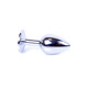 Анальная пробка с камнем Plug-Jewellery Silver PLUG- Clear размер S
