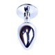 Анальная пробка с камнем Plug-Jewellery Silver PLUG- Clear размер S