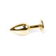Анальная пробка с камнем Plug-Jewellery Gold PLUG- Red размер S