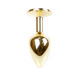 Анальная пробка с камнем Plug-Jewellery Gold PLUG- Red размер S