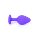 Анальная пробка с камнем Plug-Jewellery Purple Silicon PLUG Medium- Red Diamond размер М