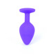 Анальная пробка с камнем Plug-Jewellery Purple Silicon PLUG Medium- Red Diamond размер М